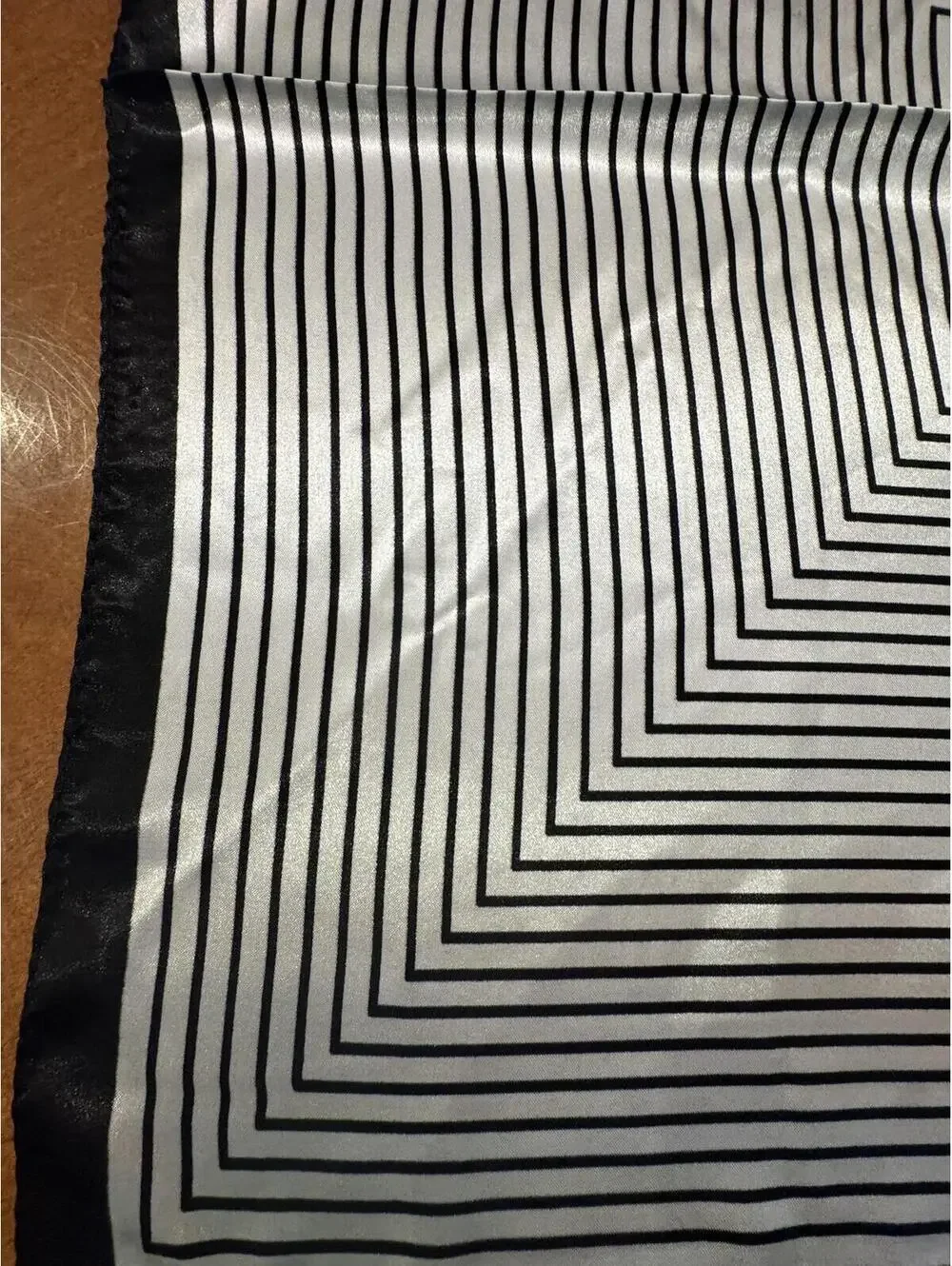 Black and White Geometric Square Scarf 244